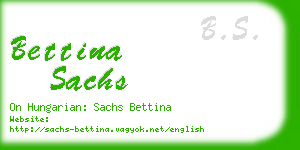 bettina sachs business card